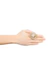 Aakarsha By Ajay_Gold Plated Pearls, Beads, Stones Kundan Floral Ring _Online_at_Aza_Fashions
