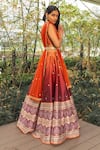 Rashika Sharma_Orange Silk Printed Lehenga Set_Online_at_Aza_Fashions