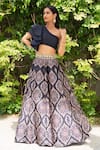 Buy_Rashika Sharma_Blue Blouse Cotton Silk Lehenga Dupion Silk Lining Shantoon One And Set _at_Aza_Fashions