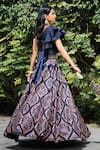 Shop_Rashika Sharma_Blue Blouse Cotton Silk Lehenga Dupion Silk Lining Shantoon One And Set _at_Aza_Fashions