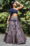 Rashika Sharma_Blue Blouse Cotton Silk Lehenga Dupion Silk Lining Shantoon One And Set _Online_at_Aza_Fashions