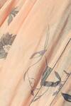 Shop_Kasturi Kundal_Peach 80 Count Linen Printed Saree_Online_at_Aza_Fashions