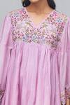 Shop_Begum_Purple Dress Chanderi Lining Cotton Round Tiered _Online_at_Aza_Fashions