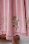 Shop_Romaa_Pink Mulmul Embroidery Round Anarkali Set _Online_at_Aza_Fashions