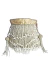 Buy_A Clutch Story_Gold Embroidery, Beads Silk Tassel Potli Bag _at_Aza_Fashions