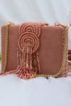 Buy_Eena_Pink Embroidered Erisha Tassel Clutch With Sling _at_Aza_Fashions