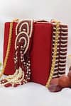 Buy_Eena_Red Embroidered Erisha Tassel Clutch With Sling _at_Aza_Fashions