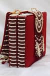 Shop_Eena_Red Embroidered Erisha Tassel Clutch With Sling _at_Aza_Fashions