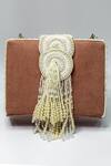 Shop_Eena_Pink Embroidered Erisha Tassel Box Clutch  _at_Aza_Fashions