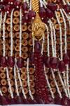 Shop_Eena_Red Embroidered Shayna Bead Tassel Potli Bag _at_Aza_Fashions