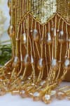 Eena_Gold Embroidered Dishi Tassel Clutch With Sling _Online_at_Aza_Fashions
