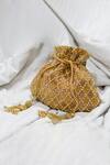 Shop_Eena_Gold Embroidered Rabia Velvet Potli Bag _at_Aza_Fashions