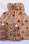 Shop_Eena_Pink Embroidered Idika Velvet Potli Bag _at_Aza_Fashions