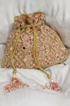 Buy_Eena_Pink Embroidered Idika Velvet Potli Bag _at_Aza_Fashions