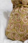 Shop_Eena_Gold Embroidered Deleena Velvet Potli Bag _at_Aza_Fashions