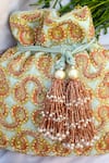 Shop_Eena_Blue Embroidered Deleena Velvet Potli Bag _at_Aza_Fashions