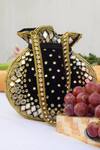 Buy_Eena_Black Beads, Rhinestones Satara Velvet Potli Bag _at_Aza_Fashions