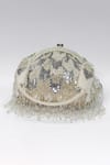Buy_Eena_Silver Embroidered Hrutvy Bead Tassel Clutch  _at_Aza_Fashions