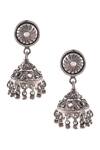 Shop_Noor_Silver Plated Handcrafted Temple Jhumkas _at_Aza_Fashions