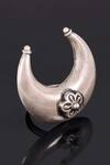 Buy_Noor_Silver Plated Handcrafted Crescent Moon Ring _at_Aza_Fashions