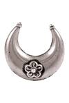 Noor_Silver Plated Handcrafted Crescent Moon Ring _Online_at_Aza_Fashions