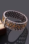 Buy_Noor_Gold Plated Handcrafted Floral Cutwork Bangle_at_Aza_Fashions