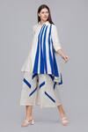 Shop_Gulabo By Abu Sandeep_White Asymmetric Shirt Dress_Online_at_Aza_Fashions