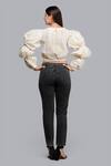 Shop Gulabo By Abu Sandeep White Kora Cotton Bubble Sleeve Crop Top at Aza Fashions Shop_Gulabo By Abu Sandeep_White Kora Cotton Bubble Sleeve Crop Top_at_Aza_Fashions
