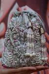 Buy_The Garnish Company_Pink Embroidery, Pearls Latonya Potli Bag _at_Aza_Fashions