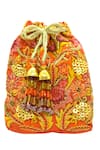 Buy The Garnish Company Orange Embroidered Antoine Polti Bag at Aza Fashions Buy_The Garnish Company_Orange Embroidered Antoine Polti Bag _at_Aza_Fashions