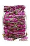 Buy The Garnish Company Pink Embroidered Potli Bag at Aza Fashions Buy_The Garnish Company_Pink Embroidered Potli Bag _at_Aza_Fashions