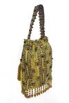 Buy_The Garnish Company_Yellow Embroidered Potli Bag _at_Aza_Fashions