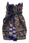 Buy The Garnish Company Blue Embroidered Printed Polti Bag Online at Aza Fashions Buy_The Garnish Company_Blue Embroidered Printed Polti Bag _Online_at_Aza_Fashions