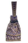 The Garnish Company Blue Embroidered Printed Polti Bag Online at Aza Fashions The Garnish Company_Blue Embroidered Printed Polti Bag _Online_at_Aza_Fashions