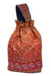 Shop The Garnish Company Orange Stones Printed Polti Bag at Aza Fashions Shop_The Garnish Company_Orange Stones Printed Polti Bag _at_Aza_Fashions