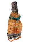 The Garnish Company Yellow Embroidered Khevna Bead Tassel Potli Bag Online at Aza Fashions The Garnish Company_Yellow Embroidered Khevna Bead Tassel Potli Bag _Online_at_Aza_Fashions