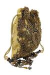 The Garnish Company_Beige Embroidery Latonya Potli Bag _Online_at_Aza_Fashions