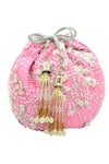 Buy_The Garnish Company_Pink Embroidered Florian Polti Bag _at_Aza_Fashions