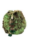 Buy The Garnish Company Green Embroidered Florian Polti Bag at Aza Fashions Buy_The Garnish Company_Green Embroidered Florian Polti Bag _at_Aza_Fashions