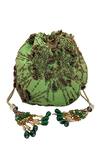 Shop The Garnish Company Green Embroidered Florian Polti Bag at Aza Fashions Shop_The Garnish Company_Green Embroidered Florian Polti Bag _at_Aza_Fashions
