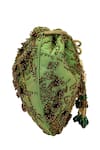The Garnish Company Green Embroidered Florian Polti Bag Online at Aza Fashions The Garnish Company_Green Embroidered Florian Polti Bag _Online_at_Aza_Fashions