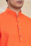 Arihant Rai Sinha_Orange Silk Kurta With Churidar _at_Aza_Fashions