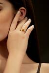 Buy_Zariin_22kt Studded Healing Ring _Online_at_Aza_Fashions