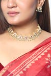 Namasya_Gold Plated Pearls, Diamonds Kundan Choker Set _Online_at_Aza_Fashions