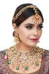Buy_Auraa Trends_Kundan Necklace Jewellery Set_at_Aza_Fashions