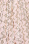 Neha Khullar_Pink Organza, Georgette, Chanderi Silk V Neck Embroidered Lehenga Set _at_Aza_Fashions