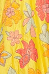 Neha Khullar_Yellow Silk Embroidery Leaf Neck Appliqu Lehenga Set _at_Aza_Fashions