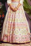 Shop_Aneesh Agarwaal_White Soft Organza Lining Shantoon U Neck Bridal Lehenga Set _Online_at_Aza_Fashions