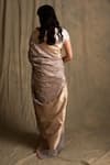 Shop_Priyanka Raajiv_Grey Banarasi Silk Saree _at_Aza_Fashions