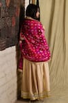 Shop_Priyanka Raajiv_Pink Silk Banarasi Dupatta _at_Aza_Fashions